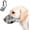 Grey, variant on Dog Muzzle with Escape-Proof Elastic Neck Collar, Soft Breathable Air Mesh Mouth Cover Stops Biting Barking Chewing Allows Drinking Panting, Adjustable Muzzle for Small Medium Large Dogs