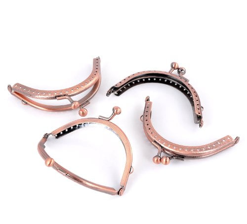 5 Metal Frames Snap Clasp Arch Pattern for Large Coin Style Purse Gunmetal Black 5 Metal Frames Snap Clasp Arch Pattern for Large Coin Style Purse Gunmetal Black