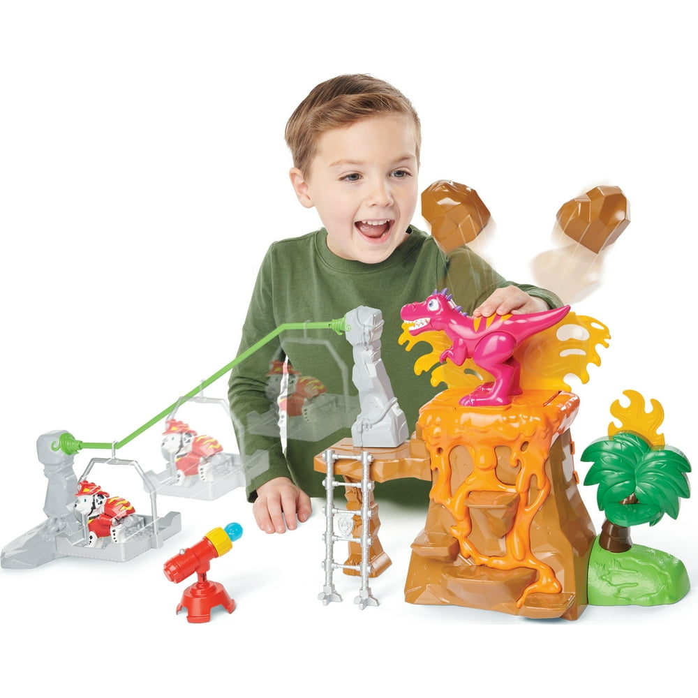 paw patrol dino rescue hq playset with sounds and exclusive rex