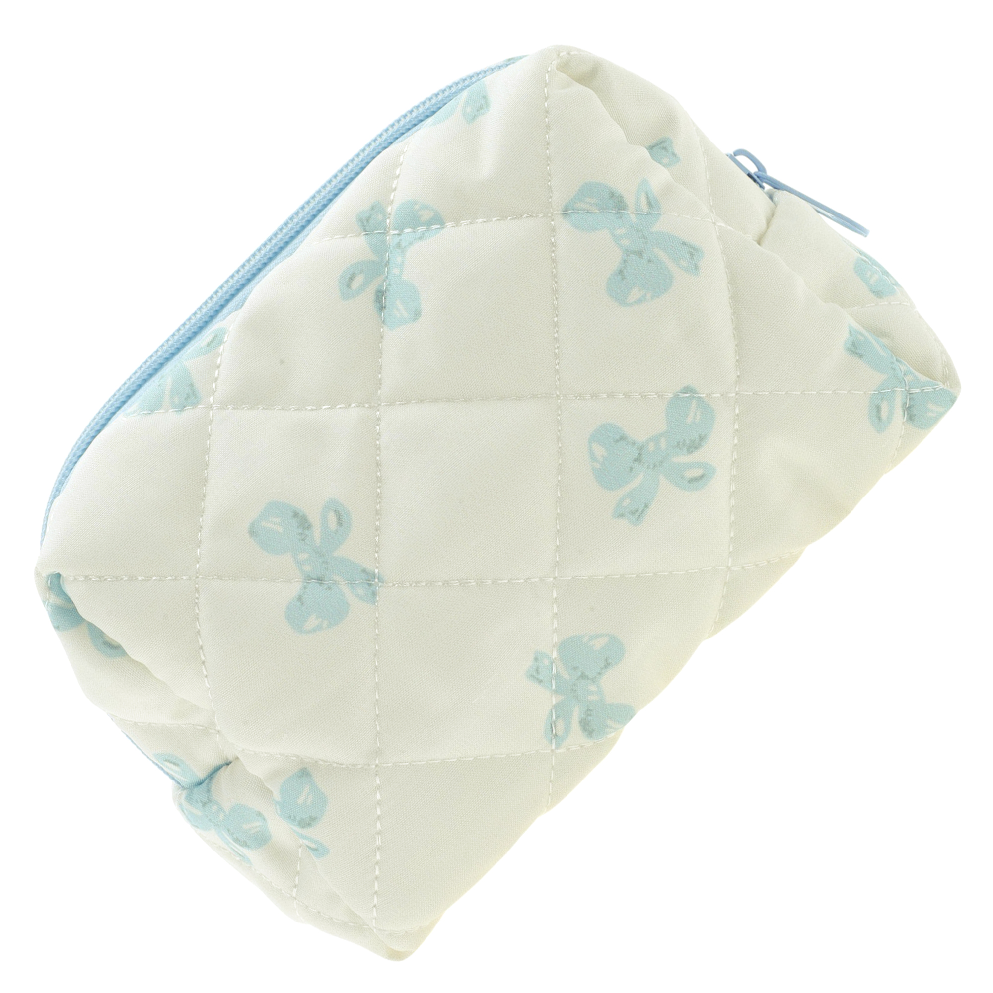 Unique Bargains 1Pc Durable Butterfly Pattern Storage Makeup Bag for Travel Blue Beige