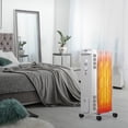 thumbnail image 2 of Costway Radiateur Portable 1500W à Huile avec Thermostat Réglable Blanc, 2 of 10