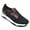 Black&Brown, variant on CMR CHAMARIPA Mens Casual Shoes Outdoor Black Knit Fabric Elevator Shoes Height Increasing Sneakers 3.15" Taller