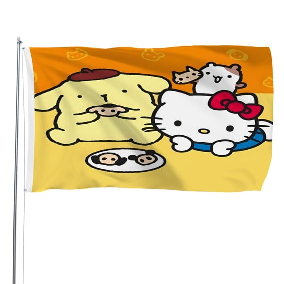 Pompompurin Pattern Flag Decoration