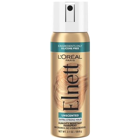 L'Oreal Paris Elnett Satin Extra Strong Hold Light Hairspray, Unscented, 2.2 oz