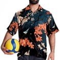 thumbnail image 4 of Tree Men's Printed Casual Button Down Short Sleeve Beach Shirts, 4 of 6