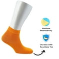 thumbnail image 4 of Cosyfeel Diabetic Socks Women Loose Diabetic Ankle Socks Bamboo Socks For Womens Seamless Toe and Non-binding Top, 4 Pairs Diabetics Neuropathy Socks For Women (Orange Peel, Large), 4 of 7