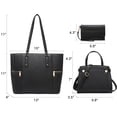 thumbnail image 4 of M Marco Women's Handbag 3pcs Set Fashion Tote Bag with Matching Satchel Bag and Wristlet, 4 of 8
