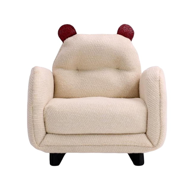 Sofá de madera 1:12, modelo de sofá de madera, modelo en miniatura, sofá de , para artesanía, muebles, modelo DIY, regalo Blanco CUTICAT sofá en miniatura