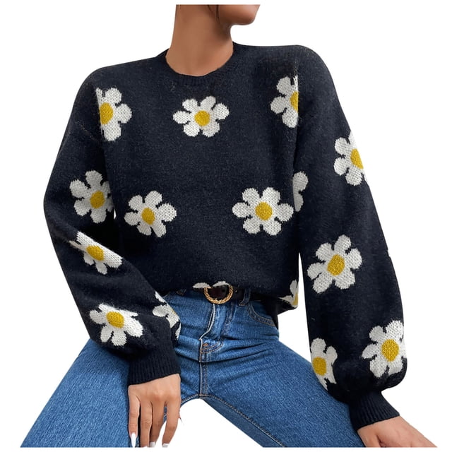 Suéteres Para Mujer Otoño Invierno Suéteres Recortados Moda Casual Jersey Corto Cruz Con Cuello en V Tops de Manga Larga Odeerbi ODB175388