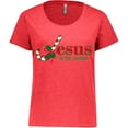 thumbnail image 3 of Inktastic Candy Cane Jesus Women's Plus Size T-Shirt, 3 of 5
