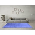 thumbnail image 3 of Ahgly Company Machine Washable Indoor Rectangle Oriental Blue Industrial Area Rugs, 6' x 9', 3 of 4