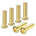 thumbnail image 1 of Uxcell 12-Pack Tornillos de Máquina de Cabeza Plana M8x30mm de Latón, Tornillos de Cabeza Cruzada Totalmente Rosca para Muebles de Latón, 1 of 7