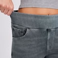 thumbnail image 4 of Jeans for Women Elastic High Waist Wide Leg Stretchy Baggy Streetwear Casual Denim Pants with Pockets, 4 of 5