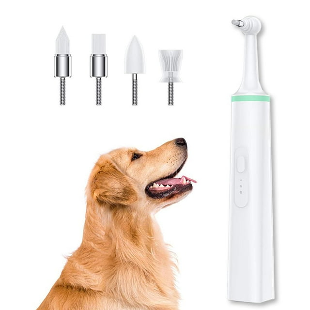 Cepillo de dientes eléctrico para mascotas, kit de limpieza de dientes de perro, pulidor de dientes de perro, cepillo de dientes eléctrico para perros, herramienta de limpieza de dientes (ve