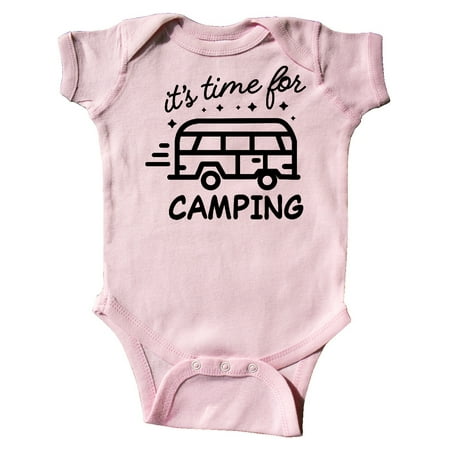 

Inktastic It s Time For Camping with Camper Gift Baby Boy or Baby Girl Bodysuit
