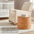 thumbnail image 6 of Best Choice Products Large Round Storage Ottoman W/ Lid, Handwoven Water Hyacinth Footstool - Natural, 6 of 9