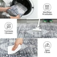 thumbnail image 3 of Garvee 8'x10' Vintage Floral Print Rug Machine Washable Area Rug Persian Distressed Rug with Non-Slip Backing for Dining Room Home Office, Black Gray, 3 of 6