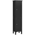 thumbnail image 1 of kleankin Bathroom Tall Storage Cabinet with Adjustable Shelves, Black, 1 of 10