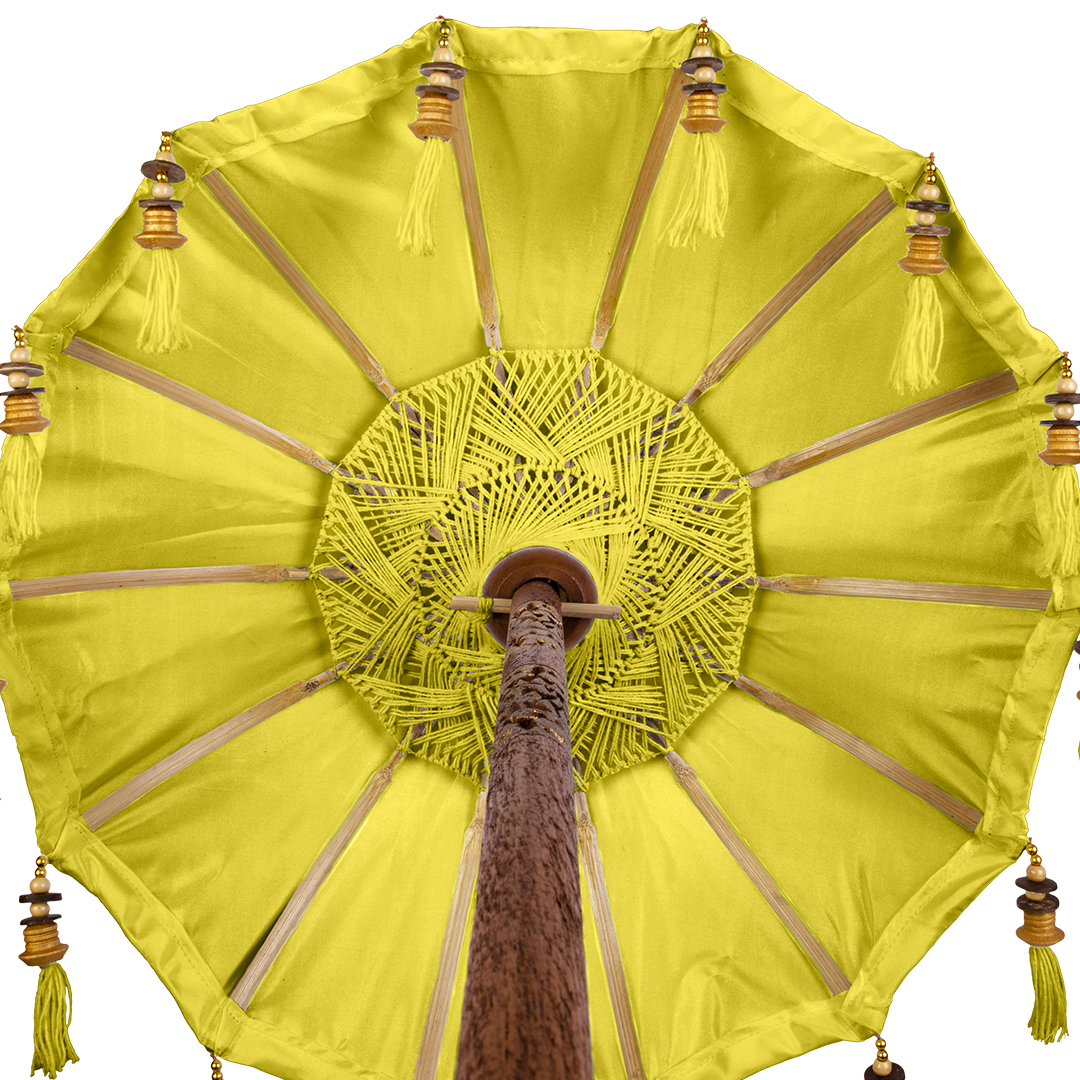 Koyal Wholesale 34" Bali Umbrella Stand Yellow Moroccan Style Free-Standing Home Decor