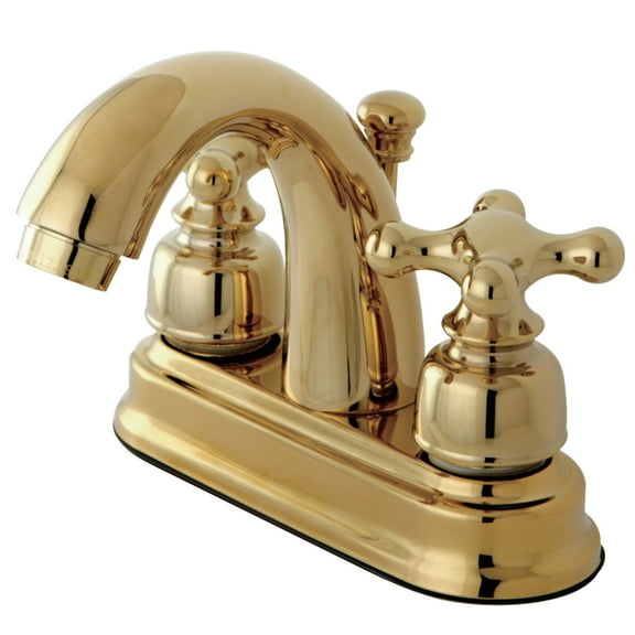 Kingston Brass KB5612AX 4 in. Centerset Bathroom Faucet, Polished Brass