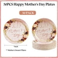 thumbnail image 3 of BOKFJBP 50pcs Mother's Day Party Plates- AFN17in Rose Round Disposable Paper Plates Dinner Dessert Tableware Decorations for Happy Best Mom Spring Party Mother's Birthday Home Brunch Dinner, 3 of 3