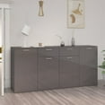 thumbnail image 1 of vidaXL Sideboard High Gloss Grey 160x36x75 cm Engineered Wood, 1 of 1