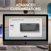 Logitech MX Mechanical Mini for Mac Wireless Illuminated Keyboard, Low-Profile Performance Switches, Tactile Quiet Keys, Backlit, Space Gray