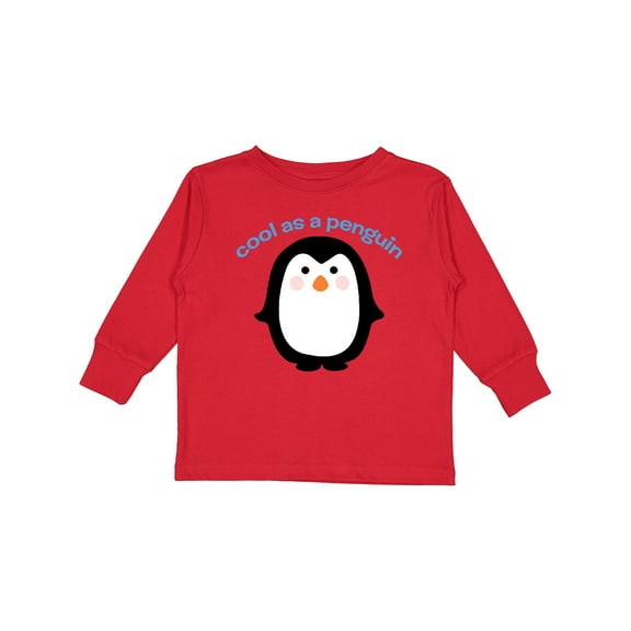 Inktastic Cool As a Penguin Boys or Girls Long Sleeve Toddler T-Shirt