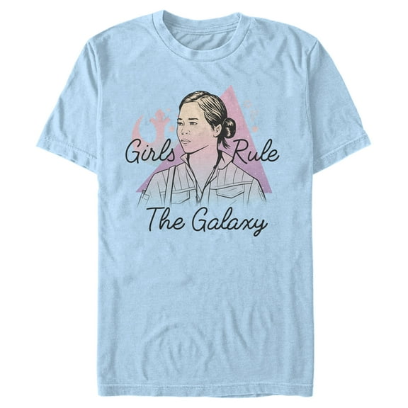 Men's Star Wars: The Rise of Skywalker Rose Girls Rule  Graphic Tee Light Blue 3X Large