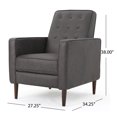 thumbnail image 4 of Mason Mid Century Modern Microfiber Recliner, Slate, 4 of 9