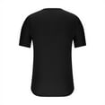 thumbnail image 5 of hoksml Men's Sports Elastic T-shirt Summer Trend Shirt Solid Color Slit Neck Casual Slim Short Sleeved V-neck Top/shirt Fitness Sports Running Tee Shirts, 5 of 6