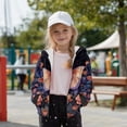 thumbnail image 3 of Xoenoiee Butterfly Flower Print Hoodies for Girls Long Sleeve Shirts with Full Zipper Lightweight Hooded Sweatshirt Athletic Hoodie Fall Tops Trendy Outfits for Kids, M, 3 of 7