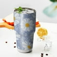 thumbnail image 3 of Daisy Floral Tumbler with Lid and Straw Stainless Steel 30oz Daisy Tumbler Cup Insulated Daisy Water Bottle Cups Coffee Tumbler Travel Mug Gifts for Women, 3 of 7