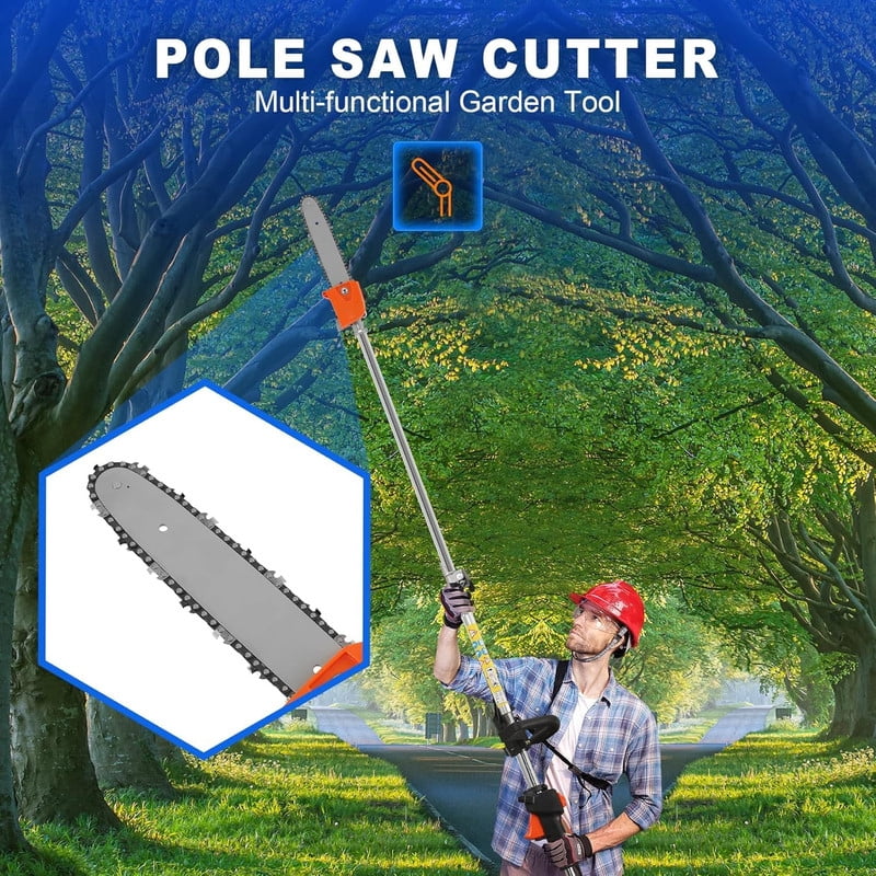 Floseru 52CC 2-Cycle Gas Weed Wacker, 5 in 1 Weed Eater Gas Powered, Upgraded 9500rpm 2200W High Power Gas String Trimmer, Gas String Trimmer, Multi Functional Garden Gas Trimming Tools