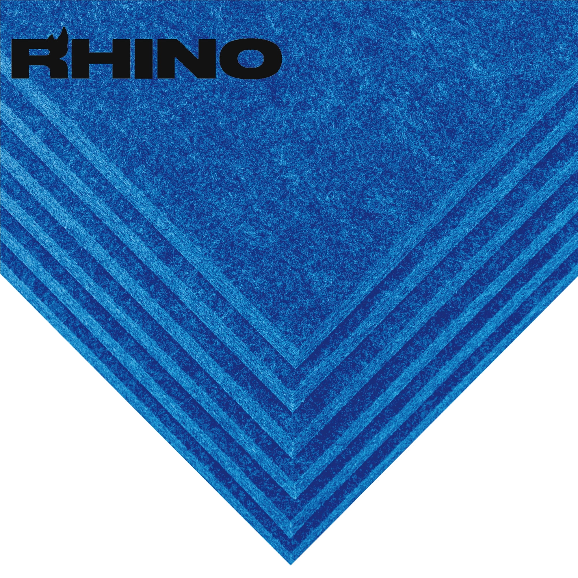 RHINO Acoustic Panel Blue 12" x 12" x 0.4" NRC Sound Bass Isolation 6 Pieces Beveled Edges
