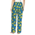 thumbnail image 3 of Picia Rubber Duck Womens Soft Woven Cotton Elastic Waistband Sleep Pajama Pant Lounge Sleep Pant With Pockets And Drawstring-Large, 3 of 9