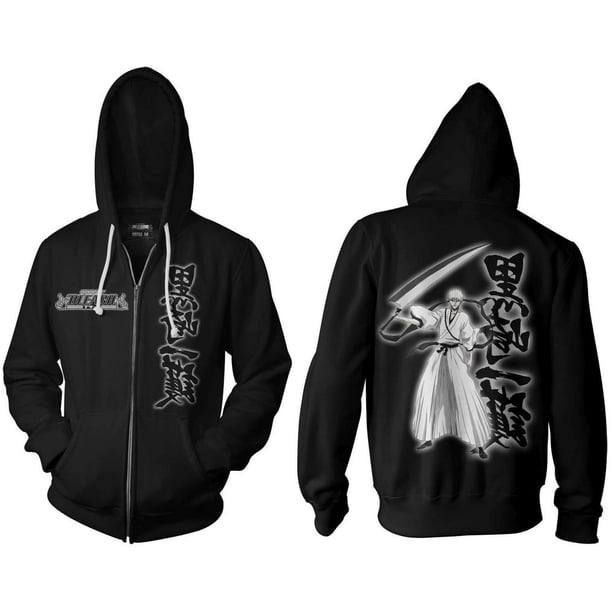 Ripple Junction Ripple Junction Bleach Ichigo Reverse Adult Zip Hoodie Black Walmart Com Walmart Com