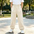 thumbnail image 2 of felwors Girls Joggers, Comfy French Terry Sweatpants for Girls, Kids Joggers Girls, Lounge Sweat Pants, 2 of 5