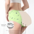 thumbnail image 2 of Tisuna Underwear For Big Girls Cartoon Print High Waist Briefs Comfortable Breathable Girls Youth School Holiday Playwear Underwear Panties Light Green Size L, 2 of 8