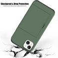 thumbnail image 5 of for iPhone 12 Pro Case with Card Holder Slot, [Heavy Duty  Grade Protection] [Dual Layers Shockproof] [Hidden Wallet] for Men & Women Green, 5 of 12