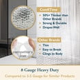 thumbnail image 2 of AUQ Clear Shower Curtain Liner | Heavy-Duty Mildew/Mold-Resistant Shower Liner with Weighted Magnets,100% EVA Vinyl,Rustproof Brass Grommets,12 Hooks,Waterproof,72" x 72",Clear, 2 of 6