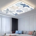 thumbnail image 2 of Blue Starfish Coastal Fluorescent Light Covers, Summer Beach Nautical Coral Sea Magnetic Light Covers for Ceiling Lights, Fluorescent Ceiling Shade Filters for Classroom Bedroom Office 4x2Ft x 2PCS, 2 of 8