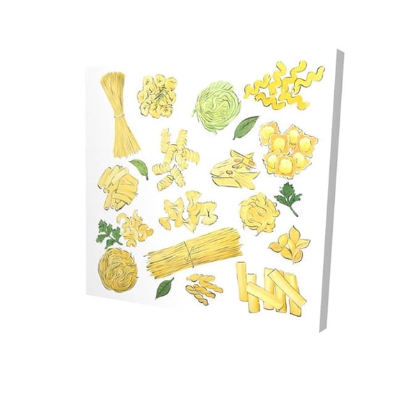 Begin Home Decor 2080-2424-GA122 24 x 24 in. Various Pasta Illustrative Canvas - Vibrant Home Decor Art