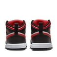 thumbnail image 5 of Nike Jordan 1 Mid Infant/Toddler Shoes Size 8, Color: Black/Fire Red/White, 5 of 6