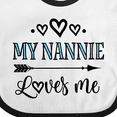 thumbnail image 4 of Inktastic My Nannie Loves Me Granddaughter Boys or Girls Baby Bib, 4 of 4