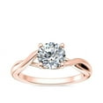 thumbnail image 1 of 1.00 Carat Excellent Round Cut Real Diamond Latest Design Solitaire Engagement Ring for Ladies Solid 14K Rose Gold Size 7.5, 1 of 8