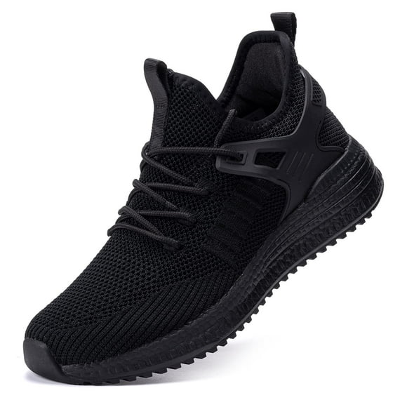 SDolphin Running Walking Shoes Womens - Workout Black Gym Breathable Slip on Lightweight Comfortable Nursing Memory Foam Walk Fashion Training Supportive Non Slip All Black Shoes