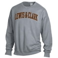 thumbnail image 2 of Men's ComfortWash Gray Lewis & Clark College Pioneers Garment Dyed Pullover Sweatshirt, 2 of 3