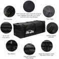thumbnail image 7 of CZC AUTO Expandable Waterproof Hitch Cargo Carrier Bag, 9.5 to 11.6 cu. ft, Soft Black, 7 of 7