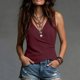 thumbnail image 1 of Neewe Tank Tops for Women Cotton Summer V Neck T Shirts Trendy Sleeveless Basic Tees Fashion Clothing, 1 of 8
